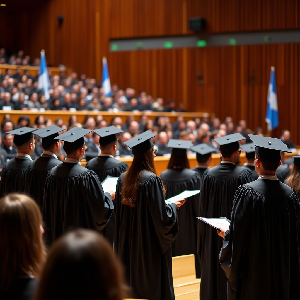 Ceremonia de graduación de estudiantes